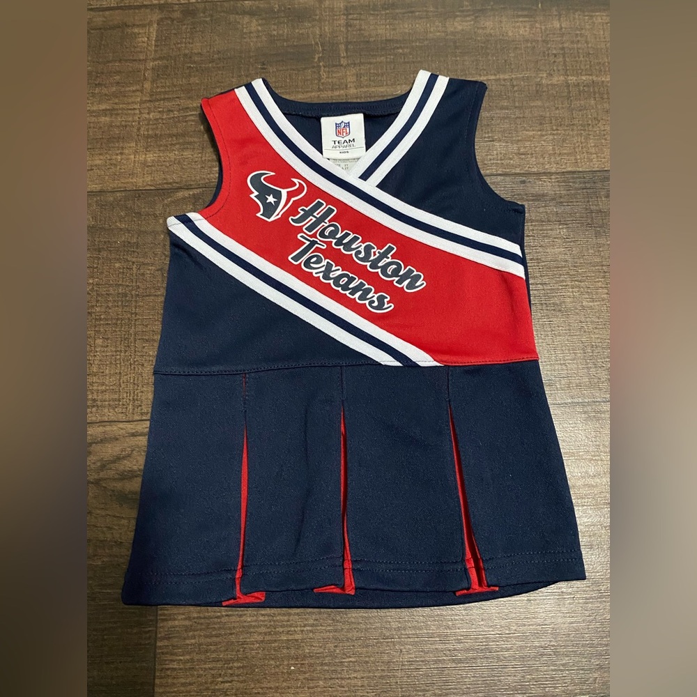 Official NFL Team Apparel Houston Texans Cheer Dress Size 2T